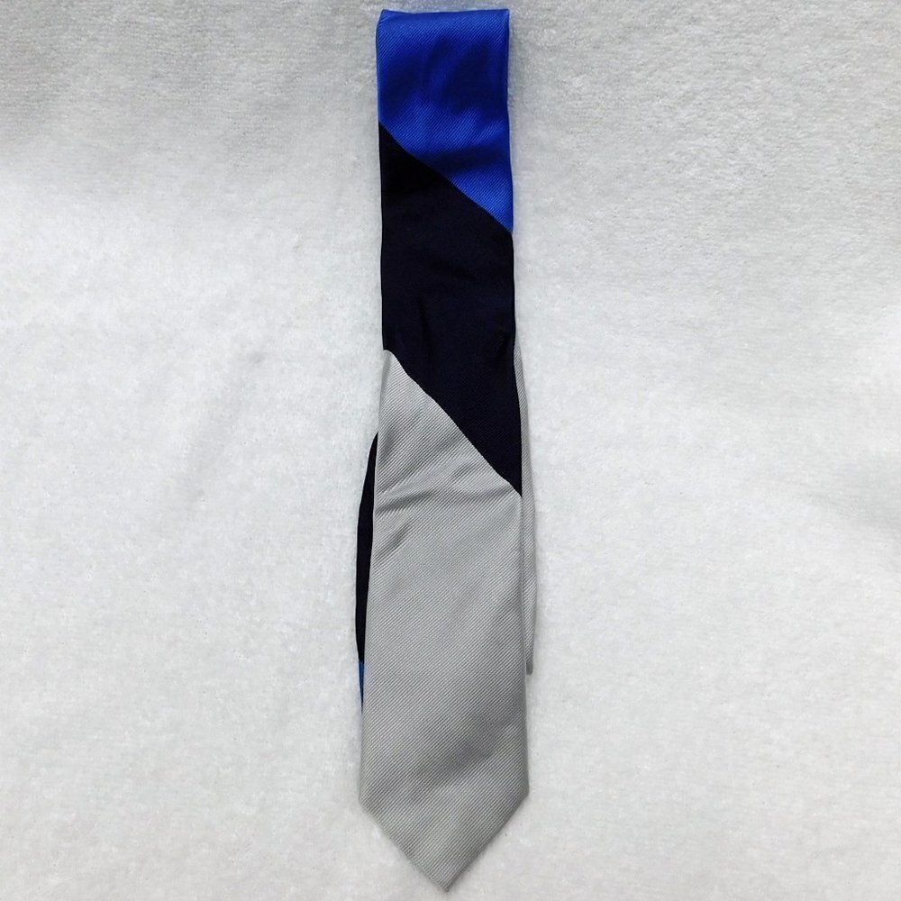 T50 Tommy Hilfiger Multi Color Men's Textured Stripe Silk Tie